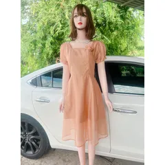 Đầm màu xanh mint + màu nâu tây Chất liệu voan tơ 2 lớp ,có sẵn mút ngực Giá 290k Hàng có sẵn giao ngay