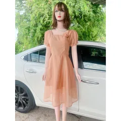 Đầm màu xanh mint + màu nâu tây Chất liệu voan tơ 2 lớp ,có sẵn mút ngực Giá 290k Hàng có sẵn giao ngay