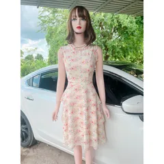 Đầm hoa tầng đúp lót 2 lớp  Giá 290k Hàng có sẵn giao ngay Chất liệu chiffon cao cấp Có sẵn mút ngực
