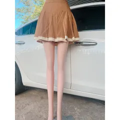 Chân váy xếp ly ngắn chữ A chất cao cấp  Màu nâu trẻ trung Dễ phối đồ Giá 150k Hàng có sẵn giao ngay M