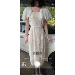 Đầm ren tay canh tiên che khuyết điểm Giá 320k Hàng có săẵn giao ngay Size XL dưới 70kg mặc vừa form to