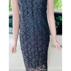 Đầm ren đính hoa nổi cổ yếm siêu đẹp Giá 320k Hàng có sẵn giao ngay M Chất liệu ren nổi cao cấp