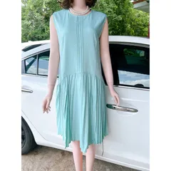 Đầm suông màu xanh mint có khóa kéo màu trơn thời trang Hàn Quốc dành cho nữ g có sẵn giao ngay 2Xl Giá 320k