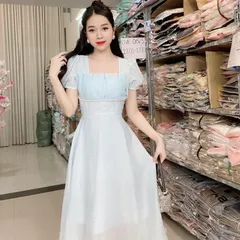 ĐẦM MIDI THIẾT KẾ xếp ly ngực và eo đính ngọc - (Hình thật shop chụp) Giá 290k Màu hồng Hàng có sẵn giao ngay