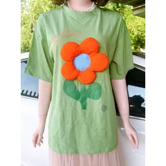 áo thun hoa hồng nổi dáng rộng hàn quốc siêu xinh chất mịn đẹp Giá 190k/ áo Hàng có sẵn giao ngay Màu xanh