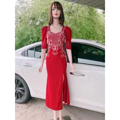 ĐẦM- Dạ hội cổ vuông tim kết sang trọng dự sự kiện tiệc cưới sang trọng dành cho các quý cô Giá 450k