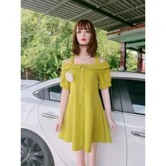 Đầm ép đá đính hoa siêu đẹp Hàng có sẵn giao ngay Màu xanh cốm  Giá 290k, người ta đang bán gần 4xx Form xuông rộng