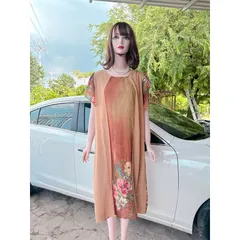 ĐẦM THIẾT KẾ SANG TRỌNG Đầm trung niên tặng mẹ, chất liệu lụa cao cấp, mềm mịn mặc mát, trang phục dùng hằng ngày