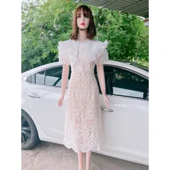 Đầm ren nổi cao cấp Đầm Thiết Kế Chất Liệu Ren Phối Voan Đầm Dự Tiệc Sang Trọng  Giá 399k Hàng có sẵn giao ngay