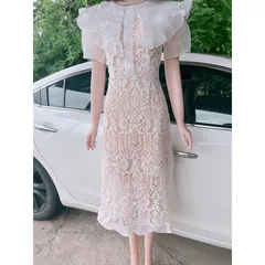 Đầm ren nổi cao cấp Đầm Thiết Kế Chất Liệu Ren Phối Voan Đầm Dự Tiệc Sang Trọng  Giá 399k Hàng có sẵn giao ngay