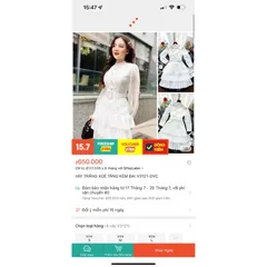 Đầm  TRẮNG XOÈ TẦNG KÈM ĐAI Hàng chính chủ-DVC Giá 390k, người ta đang bán gần 7xx Hang có sẵn giao ngay Đủ size