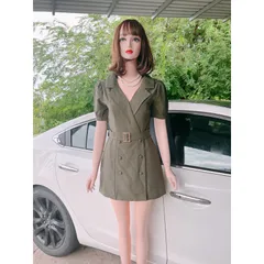 ĐẦM VEST 6 NÚT KÈM đai như hình Giá 290k Chất liệu tuyết mưa cao cấp, đã có sẵn lót quần Hàng có sẵn giao ngay S