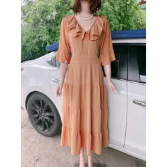 Đầm Quang Châu tiểu thư Giá 299k Phía sau vừa dây kéo vừa bo chun co giãn dễ mặc Đúp lót 2 lớp  Màu nude Dưới 69kg mặc