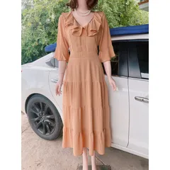 Đầm Quang Châu tiểu thư Giá 299k Phía sau vừa dây kéo vừa bo chun co giãn dễ mặc Đúp lót 2 lớp  Màu nude Dưới 69kg mặc