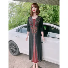 Đầm dạ hội trung niên đi tiệc thun nhũ mịn ép đá bigsize 80kg, Đầm dạ hội trung niên nhũ kim tuyến ép đá size lớn 80kg