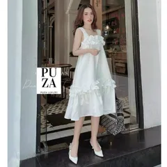 Đầm maxi trắng bèo hai dây vải lụa Hàn Quốc dáng suông 💯💥 Váy bèo rất dễ mặc và rất thoải mái lun