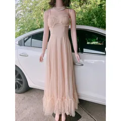 Đầm maxi 2 dây cách điệu phần ngực Màu nude Có sẵn mút ngực Giá 390k Hàng có sẵn giao ngay Dáng dài
