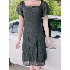 Đầm ren kèm lót thời trang thiết kế nữ  tay ngắn phối lớp lưới đầm dài xòe nhẹ nhàng sang trọng Giá 250k Hàng có sẵn