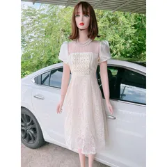 Đầm ren nổi cao cấp Giá 399k, người ta đang bán gần 6xx Hàng có sẵn giao ngay XL Chất liệu ren cao cấp Màu trắng kem