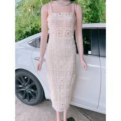 Váy Ren xốp mềm body 2 dây đính ngọc siêu xinh dự tiệc (kèm hình thât) chất ren xốp mềm, lot lụa trong