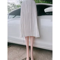 Chân váy dập li dáng dài dày dặn, váy xếp li, MÀU TRẮNG Giá 190k Hàng có sẵn giao ngay Hàng chính chủ C