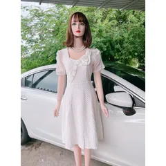 Váy xoè cổ nơ siêu xinh đính ngọc , chất tơ mềm mát nhẹ nhàng Giá 290k Hàng có sẵn giao ngay Chất liệu gấm xốp nổi