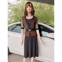 đầm trung niên cao cấp .chất vải solen mền mịn. co giản nhẹ..phom dài. có lót trong. sang trọng Giá 290k Hàng có sẵn