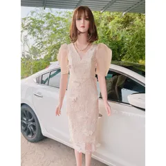 Đầm  ren hoa siêu xinh hoa đính kết sang trọng cao cấp  màu Trắng siêu đẹp Hang có sẵn giao ngay L Giá 390k