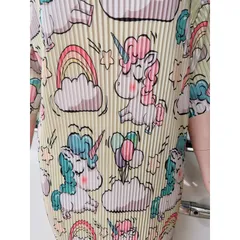 Đầm suông dập ly Ngựa POONY Đầm suông dập ly Hoạ tiết dễ thương , free size 45-70kg , bầu bì bon chen thoải mái lun nha