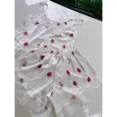 Bộ ngủ 2 dây lụa phối ren cách điệu chất mềm mịn thoáng mát mặc nhà hàng xuất Cao Cấp Giá 190k Hàng có sẵn gia