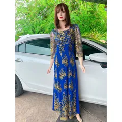 Đầm dạ hội  áo dài kim sa bên trong đã có váy nên không cần mua thêm quần  Hàng siêu đẹp, kim sa cầu kỳ sang trọng