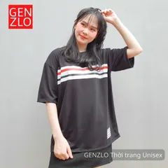 Áo thun tay lỡ kẻ sọc form rộng vải cotton co dãn, hàng Quảng Châu Giá 190k Hàng có sẵn giao ngay 3XL nam nữ đều mặc đẹp