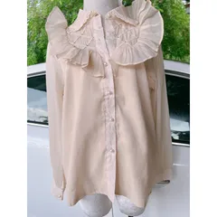 Áo Sơ Mi Tơ Bèo Cổ ✔Màu sắc: Kem Size: Freesize Áo kiểu nữ đẹp mang thiết kế thanh lịch, tinh tế sẽ tạo nên sức hút