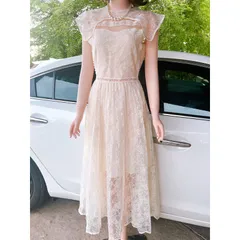 Váy Ren dự tiệc váy dập ly xòe Kem dáng dài Hàng người ta bán hơn 1 triệu, e bán chỉ 550k Hàng có sẵn giao ngay M