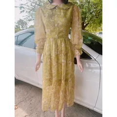 Đầm  hoa thiết kế   Hàng có sẵn giao ngay XL Size lớn Chất liệu tơ 2 lớp xịn cao cấp Giá 350k Hang Quảng Châu