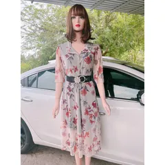 Chất liệu Thun lưới Hàng quảng châu Đầm hoa lưới có lót Giá 290k Hàng có sẵn giao ngay Co giãn nhiều
