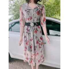 Chất liệu Thun lưới Hàng quảng châu Đầm hoa lưới có lót Giá 290k Hàng có sẵn giao ngay Co giãn nhiều