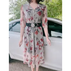 Chất liệu Thun lưới Hàng quảng châu Đầm hoa lưới có lót Giá 290k Hàng có sẵn giao ngay Co giãn nhiều