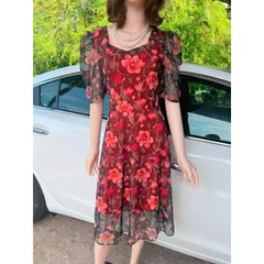 Đầm hoa kim tuyến siêu đẹp Giá 299k Hàng có sẵn giao ngay Chất liệu co giãn nhiều, hàng 2 lớp dày dặn