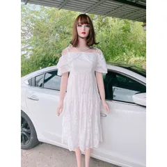💋 Mẫu váy dài dáng xòe xinh hết nấc luôn ạ  mặc trễ vai hay kéo lên che bắp tay đều ổn luôn nha ✨