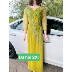 Đầm dạ hội áo dài bên trong đã có váy nên không cần mua thêm quần  Hàng đính kết siêu đẹp Giá 600k/ cái 🍒Hàng thêu tỉ mỉ