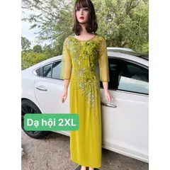 Đầm dạ hội áo dài bên trong đã có váy nên không cần mua thêm quần  Hàng đính kết siêu đẹp Giá 600k/ cái 🍒Hàng thêu tỉ mỉ