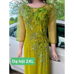 Đầm dạ hội áo dài bên trong đã có váy nên không cần mua thêm quần  Hàng đính kết siêu đẹp Giá 600k/ cái 🍒Hàng thêu tỉ mỉ