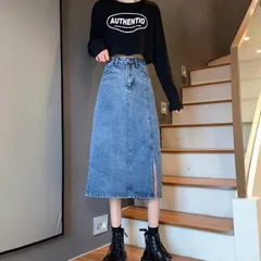 Chân Váy Jeans Nữ Dáng Dài  Xẻ Tà Hàng cao cấp Có đủ size từ S đến 3XL ( dưới 75kg) Hàng có sẵn giao ngay Hàng QC