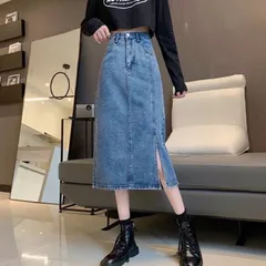 Chân Váy Jeans Nữ Dáng Dài  Xẻ Tà Hàng cao cấp Có đủ size từ S đến 3XL ( dưới 75kg) Hàng có sẵn giao ngay Hàng QC