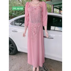 Đầm dạ hội màu hồng phấn siêu đẹp