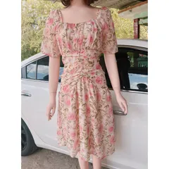 Đầm hoa hồng  2 lớp Mùa hè là mùa diện váy hoa nha các chị ơi, 1 iteam không bao giờ lo lỗi mốt Màu sắc trang nhã