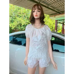 Set Đồ Nữ Babydoll Phối Ren Thêu Xinh Xắn  Chất liệu: Lụa thái mềm mịn , nhẹ , siêu mát Đường chỉ may tinh tế