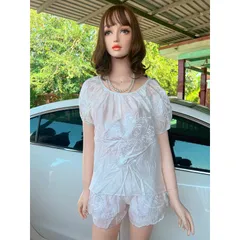 Set Đồ Nữ Babydoll Phối Ren Thêu Xinh Xắn  Chất liệu: Lụa thái mềm mịn , nhẹ , siêu mát Đường chỉ may tinh tế