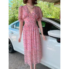 🍀 VÁY HOA NHÍ TAY BỒNG nhúng HAI LỚP 🌿 ☘️Hoạ tiết hoa nhí xinh xắn , mặc nền nã đài các lắm luôn .Tay bồng may